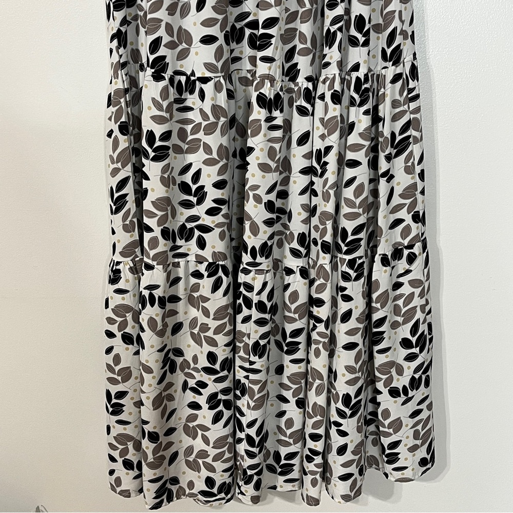 CQ Black White Tan Floral Tiered Maxi Dress - Picture 2 of 7